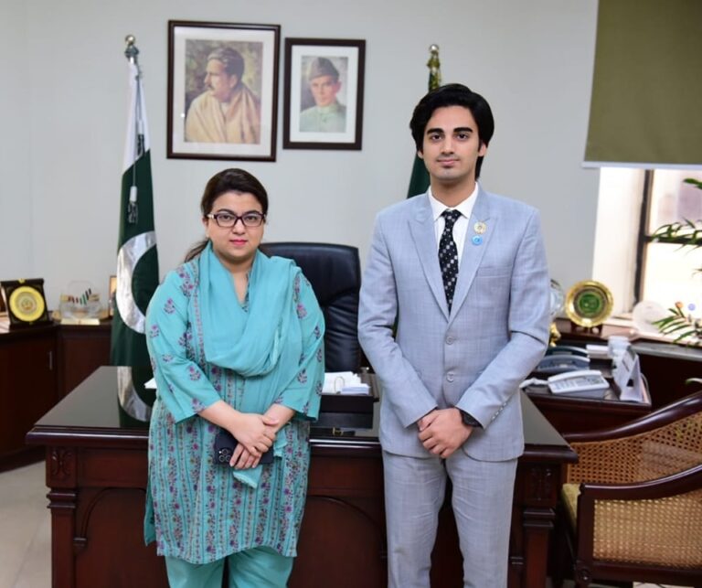 Meeting with Federal Youth Minister of Pakistan